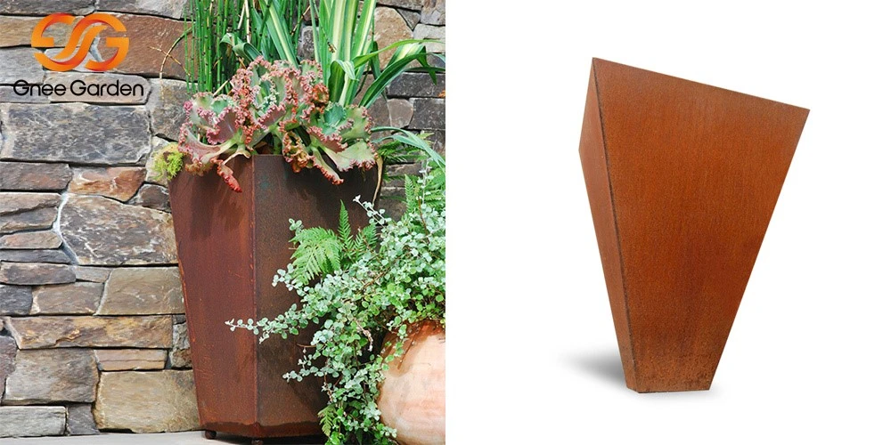 Weathering steel plant pots Weathering steel plant pots