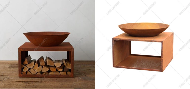 Corten Steel wood burning fire bowl Corten Steel wood burning fire bowl