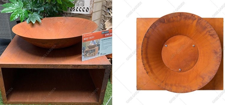 Corten Steel wood burning fire bowl Corten Steel wood burning fire bowl