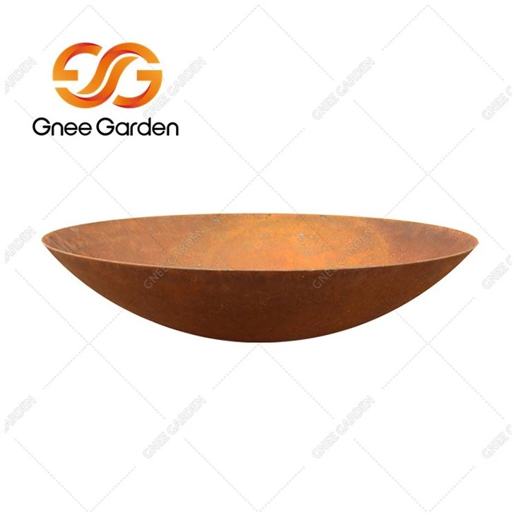 Corten Steel wood burning fire bowl4