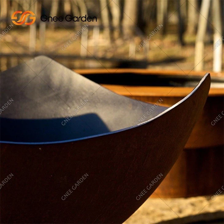 Outdoor Large Decorative Corten Steel Fire Bowl