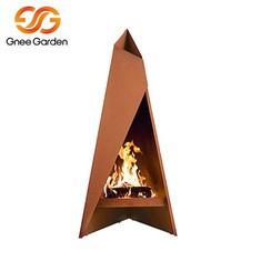 Corten acél kandalló szabadtéri szoba