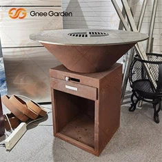 Kiváló minőségű Corten Steel BBQ fém grillsütővel otthoni és céges bulihoz