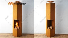 Rozsdacél tűzrakó gödrök, téglalap alakú, kültéri kandalló