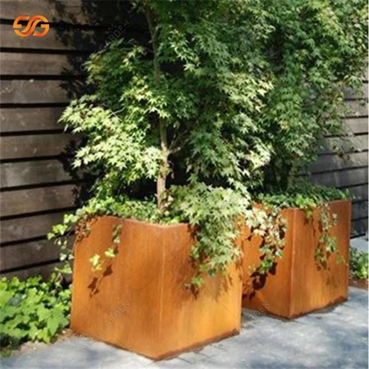 Garden Modern Corten Steel Outdoor Planter