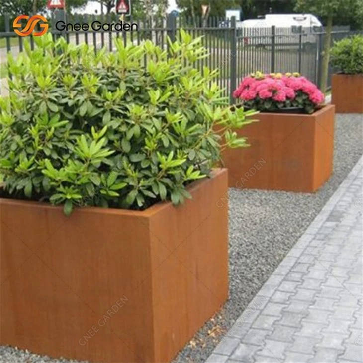 Garden Modern Corten Steel Outdoor Planter