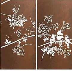 Nagy mennyiségű modern Corten acél képernyő