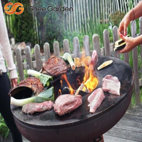 corten outdoor steel wood burning firepit