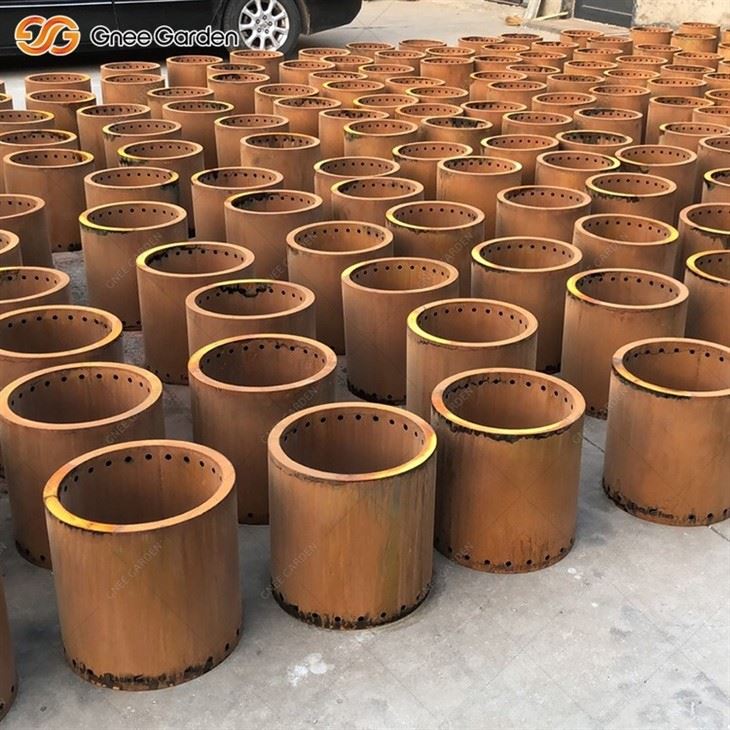 Weathering Steel Floor-Standing Small Fire Pit
