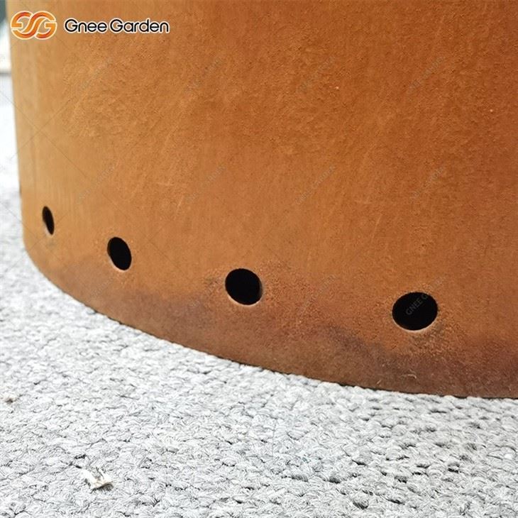 Columnar Weathering Steel Garden Fire Pits