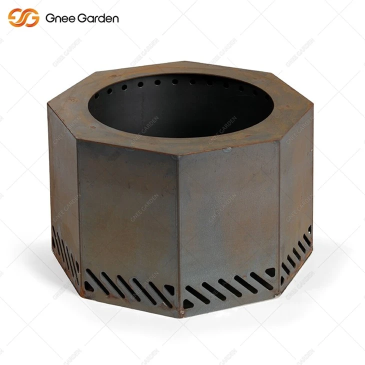 Corten Steel Octagon kültéri tűzrakás