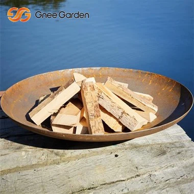 Corten Fire Bowl rusztikus kültéri stílus