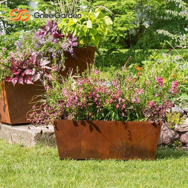 Weathering Steel Plant Pots Corten Steel Flower Pot