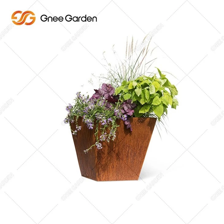Weathering Steel Plant Pots Corten Steel Flower Pot